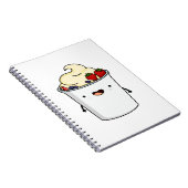 Cute Kawaii Fruit Yogurt Notitieboek (Rechterzijde)