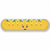 Cute Kawaii Garlic Bread Cartoon Character Sticker (Voorkant)