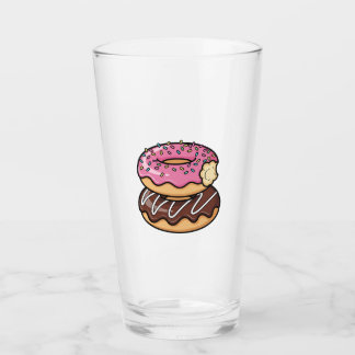 Cute Kawaii Gestapelde Donut Illustratie Glas