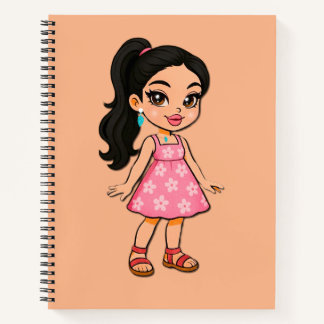 Cute Kawaii Girl Sticker Notitieboek