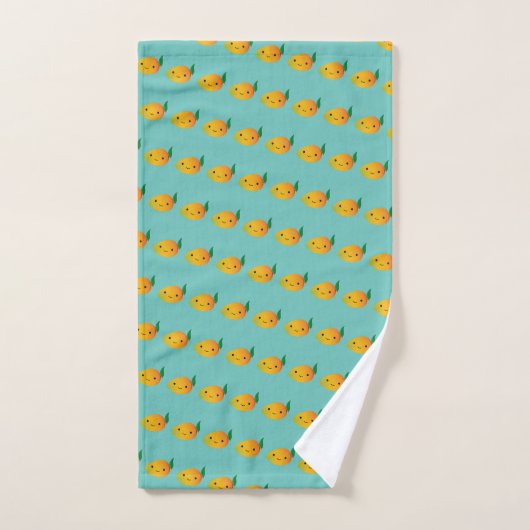 Cute Kawaii glimlachend Mango Pattern Bad Handdoek (Handdoek)