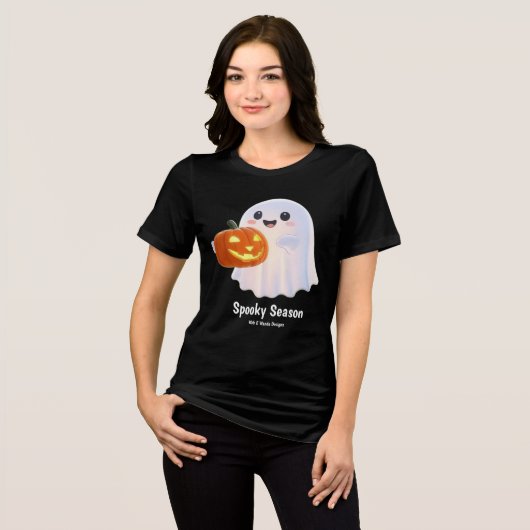 Cute Kawaii Halloween Ghost Tshirt (Recto plein)