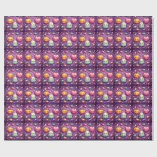 Cute Kawaii Halloween Wrapping Paper Cadeaupapier