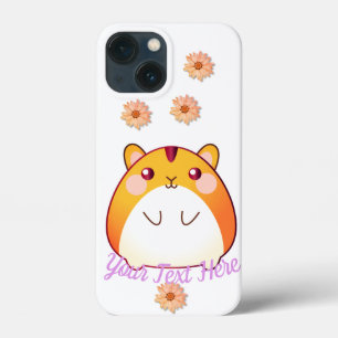 Cute Kawaii Hamster Custom iPhone 13 Mini Hoesje