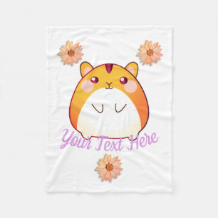 Cute Kawaii Hamster Custom Fleece Deken