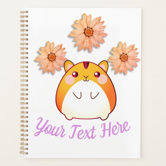 Cute Kawaii Hamster Custom Planner (Voorkant)