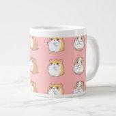 Cute Kawaii Hamster Pattern Coffee Mug - Pink Aest (Devant droit)