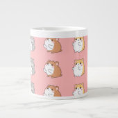Cute Kawaii Hamster Pattern Coffee Mug - Pink Aest (Devant)