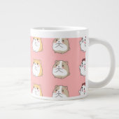 Cute Kawaii Hamster Pattern Coffee Mug - Pink Aest (Droite)