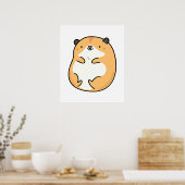 Cute Kawaii Hamster Poster (Keuken)
