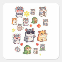 Cute Kawaii Hamster Sticker Vel | Chibi Dier P