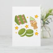 Cute Kawaii Hand-Drawn Matcha Sweets Kaart (Staand voorkant)
