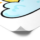 Cute Kawaii Happy Sun Poster (Hoek)