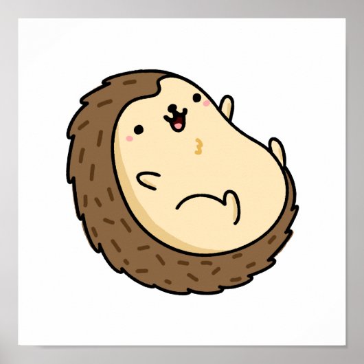 Cute Kawaii Hedegel Poster (Voorkant)