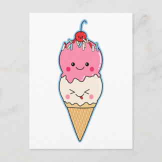 Cute Kawaii Ice Cream Briefkaart