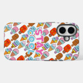 Cute Kawaii Ice Cream & Popsicle coque iphone (Verso (horizontal))