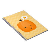 Cute Kawaii Jack o'Lantern en Candy Corn Notitieboek (Rechterzijde)