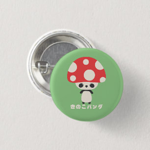 Cute Kawaii Japanse Kinoko Panda Ronde Button 3,2 Cm