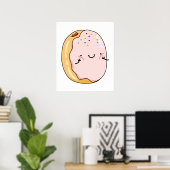 Cute Kawaii Jelly Donut Poster (Thuiskantoor)