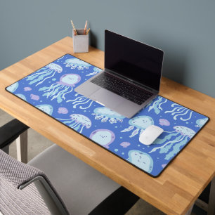 Cute Kawaii Jellyfish Ocean Desk Mat