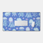Cute Kawaii Jellyfish Ocean Desk Mat (Clavier et souris)