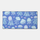 Cute Kawaii Jellyfish Ocean Desk Mat (Recto)