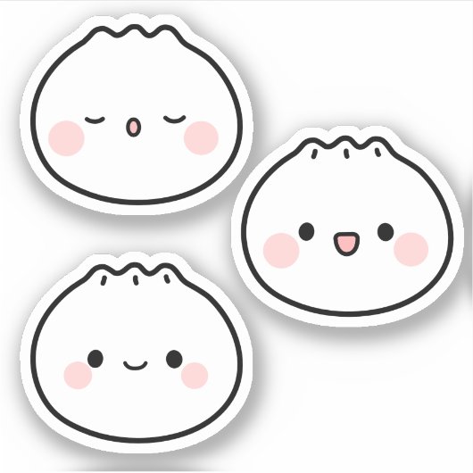 Cute Kawaii Jetant Des Stickers Alimentaires Corée (Devant)