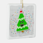 Cute Kawaii kerstboom Cartoon Keramisch Ornament (Rechts)