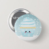 Cute Kawaii Kerstmis Snowflake cupcake Ronde Button 5,7 Cm (Voorkant /achterkant)