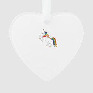 Cute Kawaii Kids Eenhoorn Rode Panda Liefhebber T- Ornament
