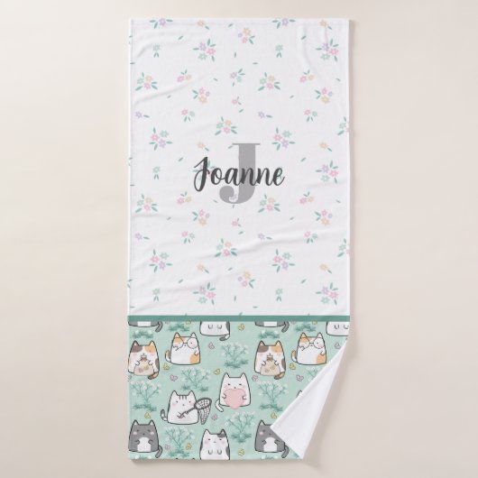 Cute Kawaii Kitten (Serviette de bain)