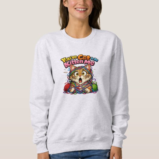 Cute Kawaii Kitten Cat Sweatshirt (Voorkant)