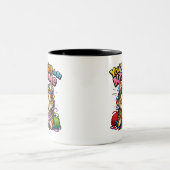 Cute Kawaii Kitten Cat Two-Tone Mug (Centre)