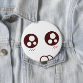 Cute Kawaii kitten emoji Ronde Button 4,0 Cm (In situ)