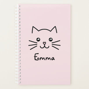 Cute Kawaii Kitten Visage de chat avec nez de coeu