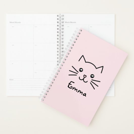 Cute Kawaii Kitten Visage de chat avec nez de coeu (Devant avec enveloppe)