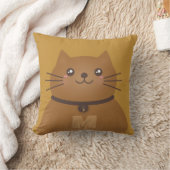 Cute Kawaii Kitty Cat Lover Whimsical Monogram Kussen (Deken)