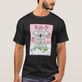 Cute Kawaii Koala Beer Strawberry Milk T-shirt