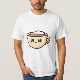 Cute Kawaii Koffiekop Verjaardagsmok T-shirt