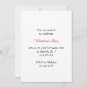 Cute Kawaii lapin blanc Valentines Invitation de c (Dos)