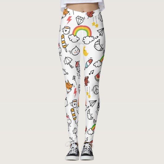 Cute Kawaii leggings Motifs (Devant)
