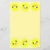 Cute Kawaii Lemon Bordure Léonade Papier de papete (Dos)