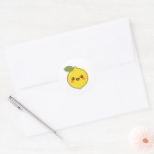 Cute Kawaii Lemon Ronde Sticker (Envelop)