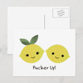 Cute Kawaii Lemons Feestdagenkaart (Voorkant / Achterkant)