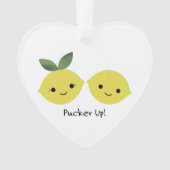 Cute Kawaii Lemons Ornament (voorkant)