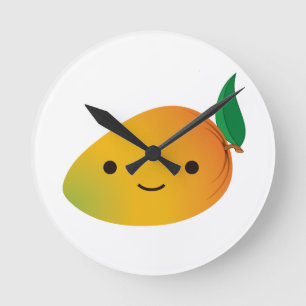 Cute Kawaii Mango Ronde Klok