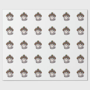 Cute Kawaii Marokkaanse Amazigh Kat Geweven Hoed P Cadeaupapier