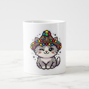 Cute Kawaii Marokkaanse Amazigh Kat Geweven Hoed P Extra Grote Beker