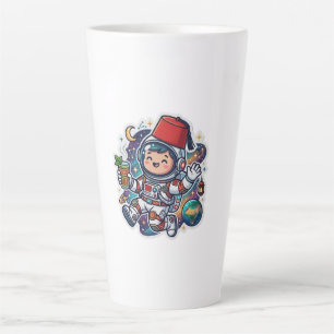 Cute Kawaii Marokkaanse Astronaut Mint Thee FezSti Latte Mok
