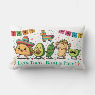 Cute Kawaii Mexicaans Eetfestijn - Taco Burrito Av Kussen